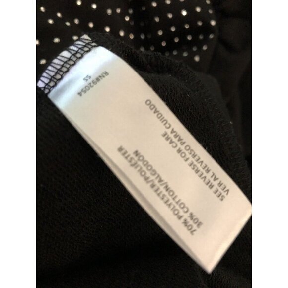 Madison 3/4  puffy sleeve studded sweatshirt style top size medium - Picture 7 of 12